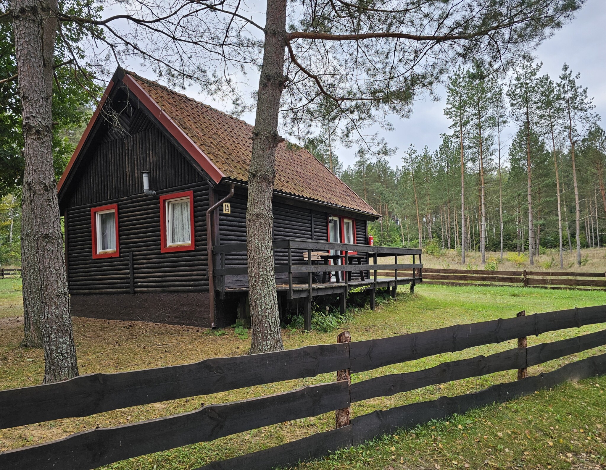 Domki i Pokoje na Mazurach, Basen, Restauracja domek typ C taras